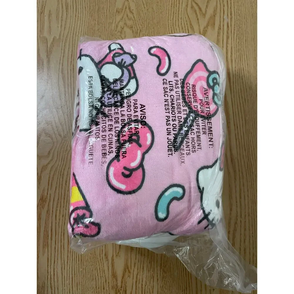 New Kids or Adults 2Pc Hello Kitty Character Cloud Pillow & Throw Set 40”x50”